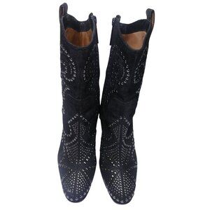 Olivia SP Women's Black Silver Studded Boots Size 9M‎